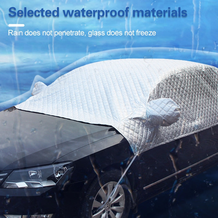 Car Half-cover Car Clothing Sunscreen Heat Insulation Sun Nisor, Aluminum Foil Size: 4.8x1.8x1.5m - Aluminum Film PEVA by buy2fix | Online Shopping UK | buy2fix