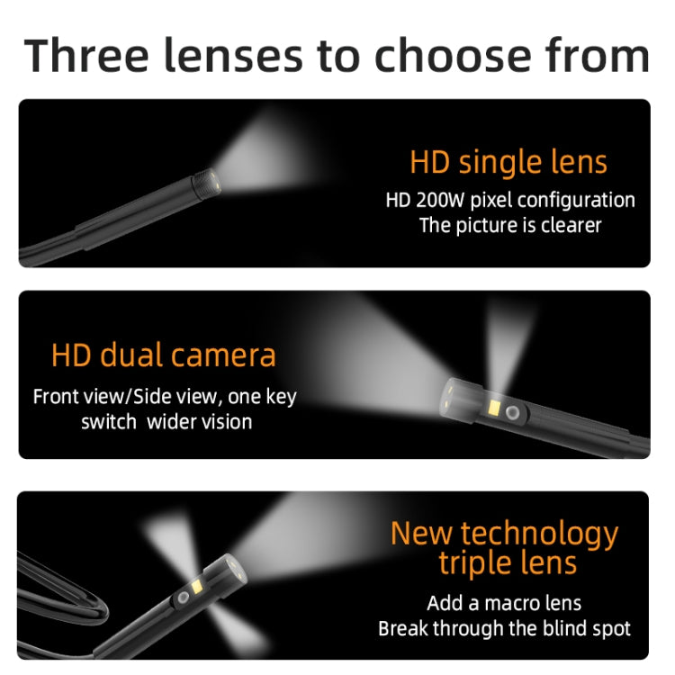 T23 5.5mm Single Lens 7 inch Screen Industrial Endoscope, Spec:3.5m Tube -  by buy2fix | Online Shopping UK | buy2fix