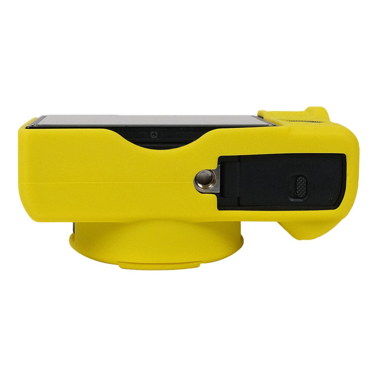 For Canon PowerShot G7 X Mark III / G7X3 Soft Silicone Protective Case with Lens Cover(Yellow) - Protective Case by buy2fix | Online Shopping UK | buy2fix