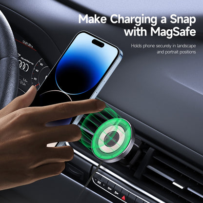 DUZZONA V2 15W Transparent Car Magnetic Wireless Charger - Wireless Charger Holders by DUZZONA | Online Shopping UK | buy2fix