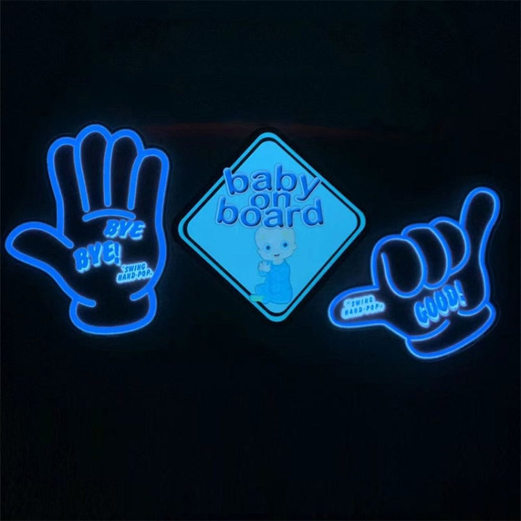 EL Luminous Car Stickers Cold Light Car Stickers Car Luminous Pattern Decoration(Night Runner) - Decorative Sticker by buy2fix | Online Shopping UK | buy2fix