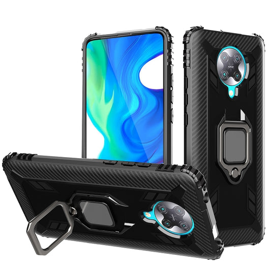For Xiaomi Redmi K30 Pro / Poco F2 Pro 5G Carbon Fiber Protective Case with 360 Degree Rotating Ring Holder(Black) - Xiaomi Accessories by buy2fix | Online Shopping UK | buy2fix