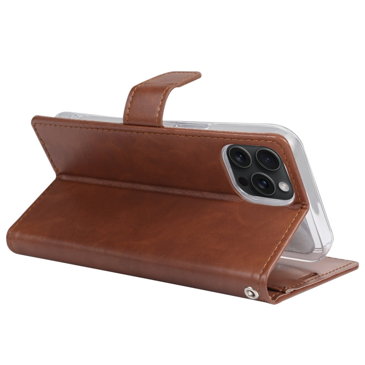 For iPhone 15 Pro Max GOOSPERY BLUE MOON Crazy Horse Texture Leather Phone Case(Brown) - iPhone 15 Pro Max Cases by GOOSPERY | Online Shopping UK | buy2fix