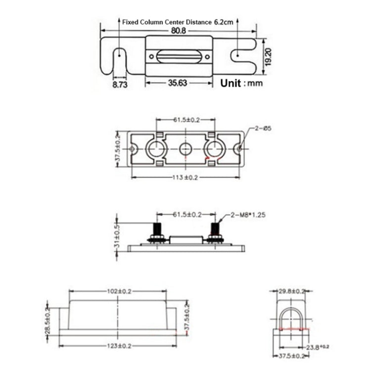 3 in 1 ANL Car Audio Modified Fuse Holder with 200A Fuse, Current:250A - Fuse by buy2fix | Online Shopping UK | buy2fix