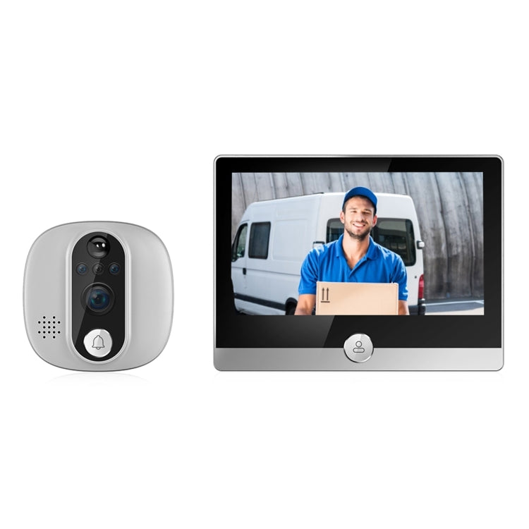 ESCAM C85 1080P 4.3 inch Smart WIFI Digital Door Viewer Supports Wide-Angle PIR & Night Vision & Dingdong Photo(White) - Video DoorBell by ESCAM | Online Shopping UK | buy2fix