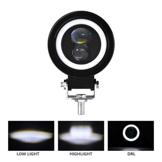 S11 Motorcycle Gourd Eye Lens Spotlight, Style:White Light Circle - Headlights by buy2fix | Online Shopping UK | buy2fix