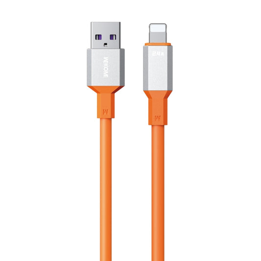 WK WDC-17 2.4A USB to 8 Pin Silicone Data Cable, Length: 1.2m(Orange) - Normal Style Cable by WK | Online Shopping UK | buy2fix