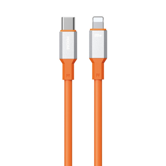 WK WDC-17 PD 20W USB-C/Type-C to 8 Pin Silicone Data Cable, Length: 1.2m(Orange) - 2 in 1 Cable by WK | Online Shopping UK | buy2fix