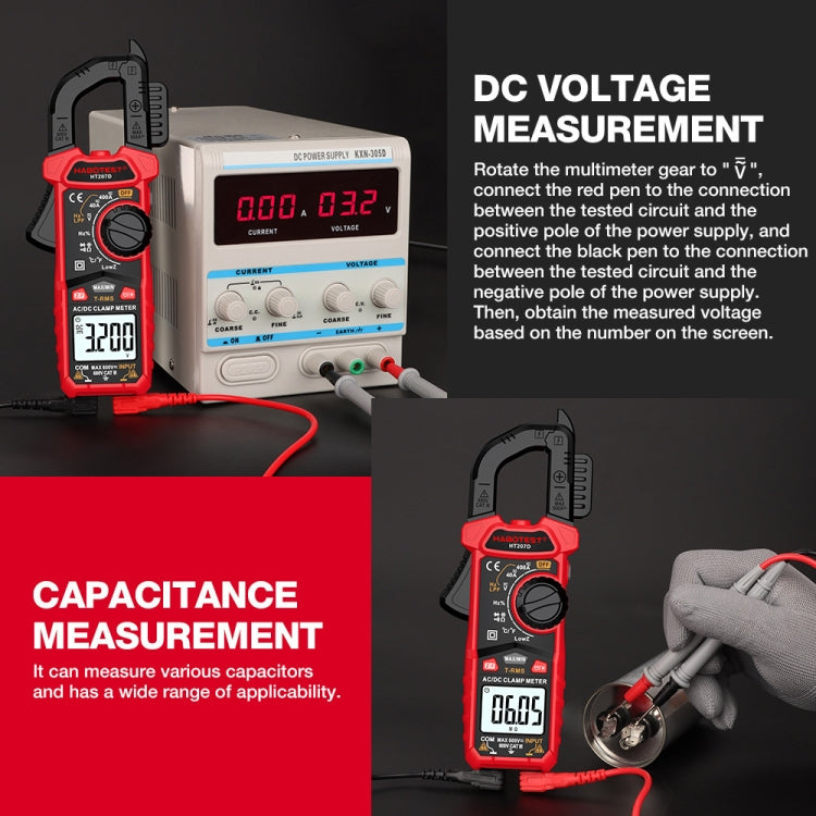 HABOTEST HT207D Multifunctional Digital Clamp Multimeter - Digital Multimeter by HABOTEST | Online Shopping UK | buy2fix