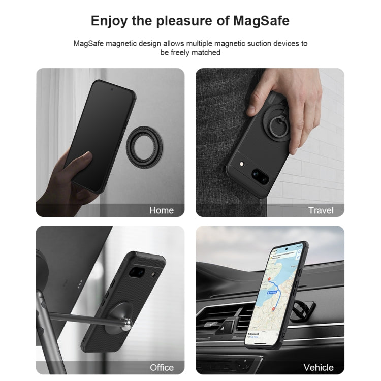 For Google Pixel 8a NILLKIN Frosted Shield Pro Magnetic Magsafe Phone Case(Black) - Google Cases by NILLKIN | Online Shopping UK | buy2fix