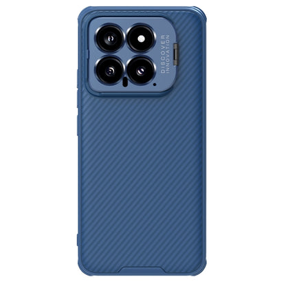 For Xiaomi 14 NILLKIN Black Mirror Prop CD Texture Mirror Precise Hole Phone Case(Blue) - 14 Cases by NILLKIN | Online Shopping UK | buy2fix