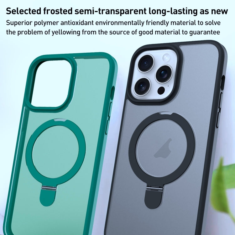 For iPhone 13 Pro Max MagSafe Magnetic Holder Phone Case(Dark Green) - iPhone 13 Pro Max Cases by buy2fix | Online Shopping UK | buy2fix