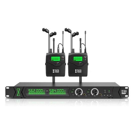 XTUGA RW2090 Professional Stage Wireless 2 Channel In Ear Monitoring System 2 in 1(AU Plug) - Microphone by XTUGA | Online Shopping UK | buy2fix