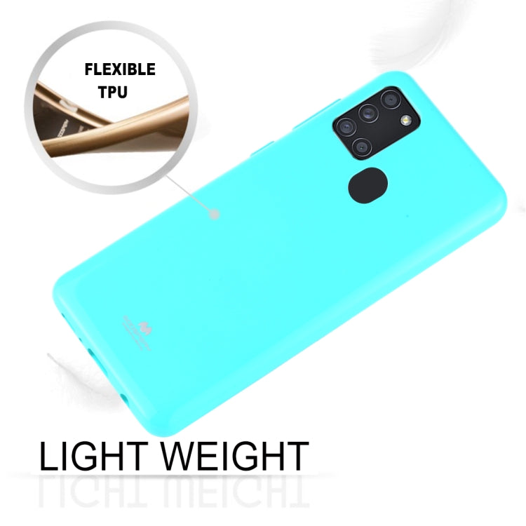 For Samsung Galaxy A21s GOOSPERY JELLY Full Coverage Soft Case(Mint Green) - Samsung Accessories by GOOSPERY | Online Shopping UK | buy2fix