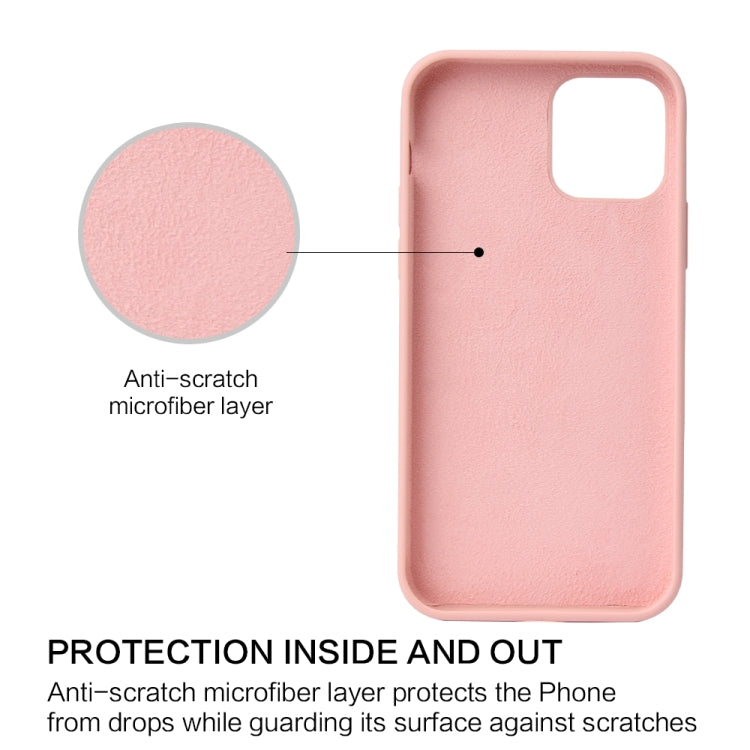 For iPhone 12 / 12 Pro Solid Color Liquid Silicone Shockproof Protective Case(Light Purple) - iPhone 12 / 12 Pro Cases by buy2fix | Online Shopping UK | buy2fix