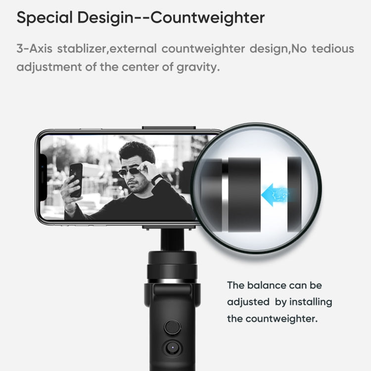 Funsnap Capture1 Outdoor Live Video Triaxial Handheld Gimbal Shooting Stabilizer(Black) - Consumer Electronics by buy2fix | Online Shopping UK | buy2fix