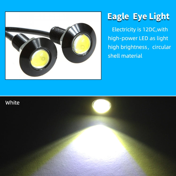 10 PCS 23mm 1.5W DC9-80V Motorcycle Eagle Eye Light Single Lens(White Light) - Eagle Eye Lights by buy2fix | Online Shopping UK | buy2fix