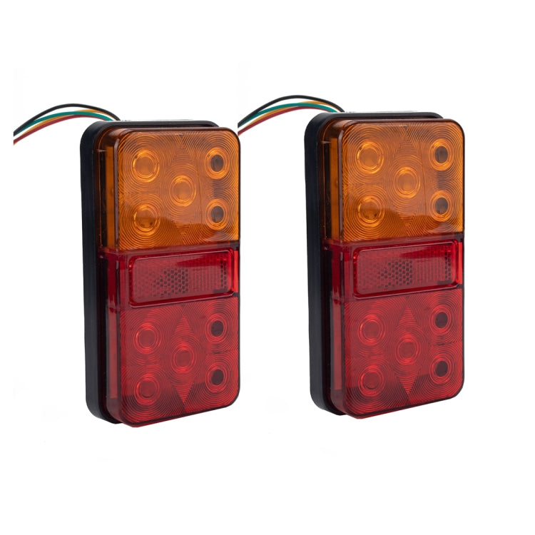 2 PCS Trailer / Truck H-type Long Strip 10LEDs Tail Light Set - License Plate Lights by buy2fix | Online Shopping UK | buy2fix