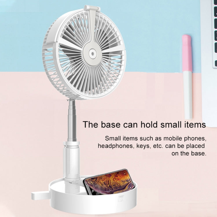 Humidifying and Moisturizing Spray Fan USB Charging Desktop Portable Folding Fan (White) - Consumer Electronics by buy2fix | Online Shopping UK | buy2fix