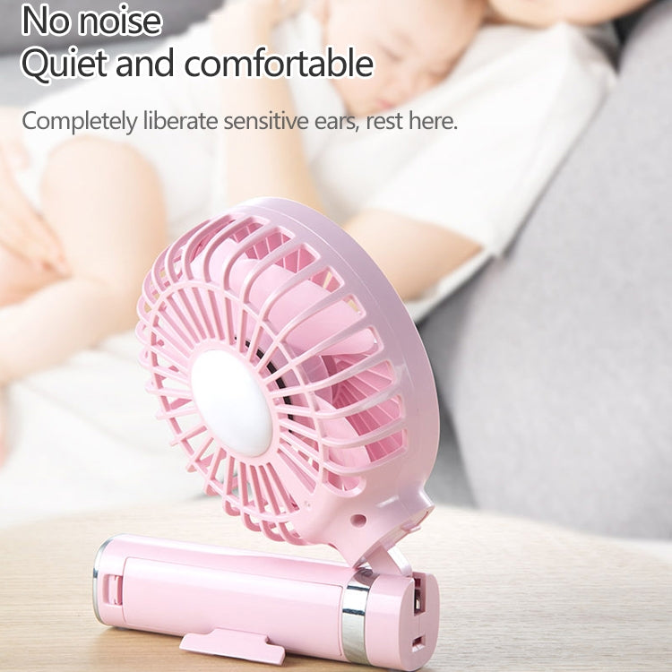 S2 Portable Foldable Handheld Electric Fan, with 3 Speed Control & Night Light (Sky Blue) - Consumer Electronics by buy2fix | Online Shopping UK | buy2fix