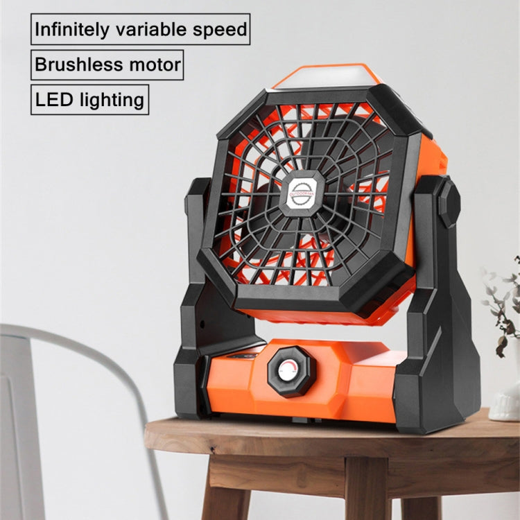 X3 Outdoor Portable Fan USB Charging Air Cooling Fan with LED Night Lamp (Orange) - Consumer Electronics by buy2fix | Online Shopping UK | buy2fix