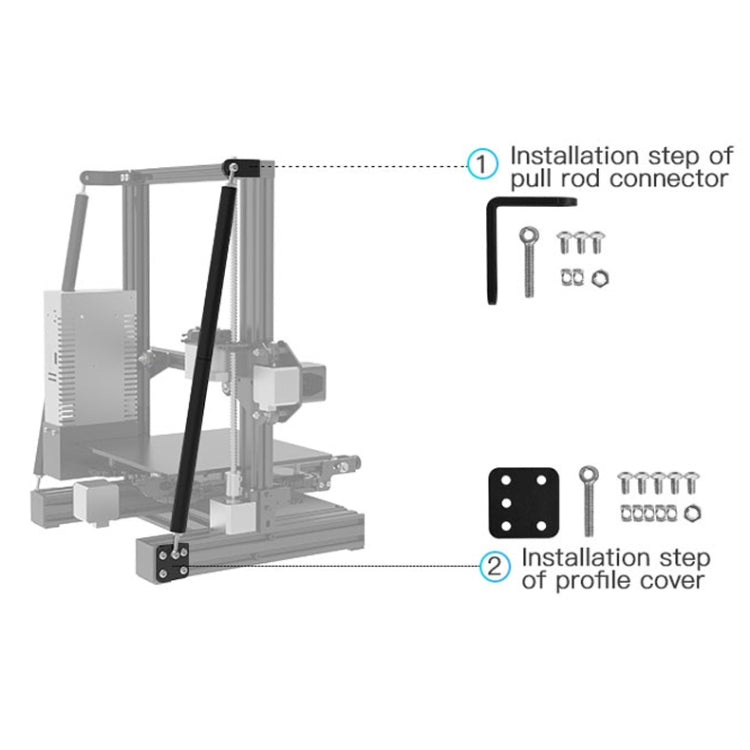 Creality Ender-3 / 3Pro Tie Rod Fixed Support Frame 3D Printer Structure Bracket - Consumer Electronics by Creality | Online Shopping UK | buy2fix