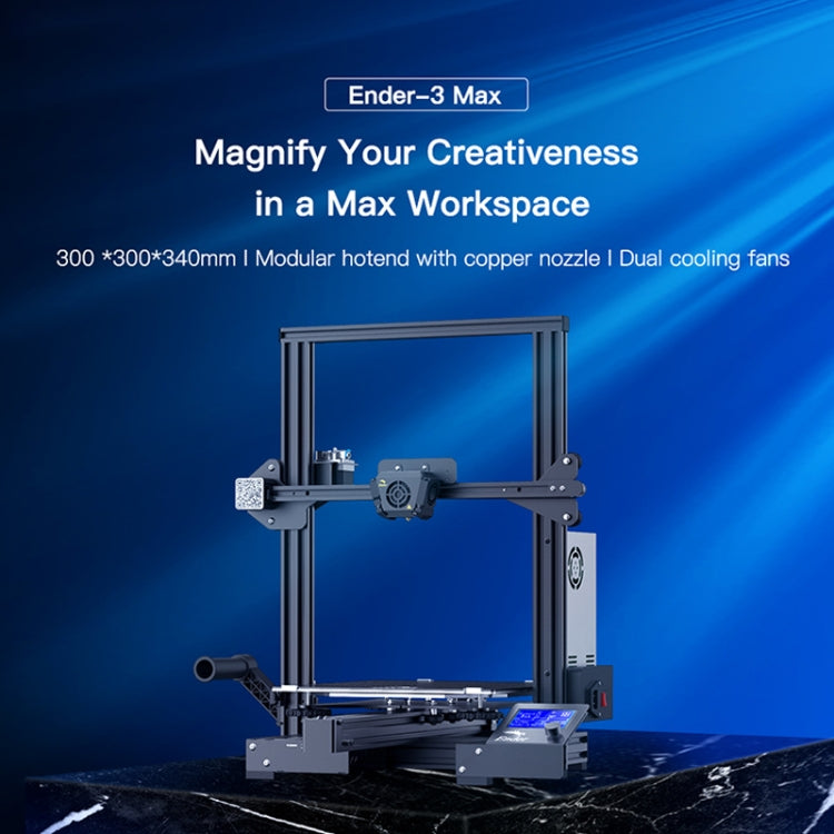 CREALITY Ender-3 Max Smart Sensor Dual Cooling Fans DIY 3D Printer, Print Size : 30 x 30 x 34cm, UK Plug - 3D Printer by Creality | Online Shopping UK | buy2fix