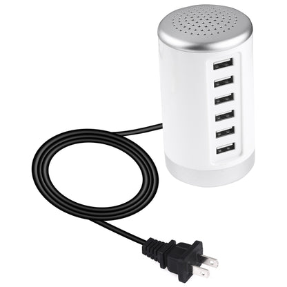 30W 6-USB Ports Charger Station Power Adapter AC100-240V, US Plug(White) - Multifunction Charger by buy2fix | Online Shopping UK | buy2fix