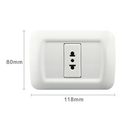 Round Flat Single Connection Ambipolar Wall-mounted Socket - Consumer Electronics by buy2fix | Online Shopping UK | buy2fix