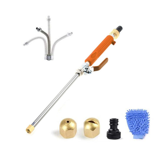 Garden Lawn Irrigation High Pressure Hose Spray Nozzle Car Wash Cleaning Tools Set (Orange) - Watering & Irrigation by buy2fix | Online Shopping UK | buy2fix
