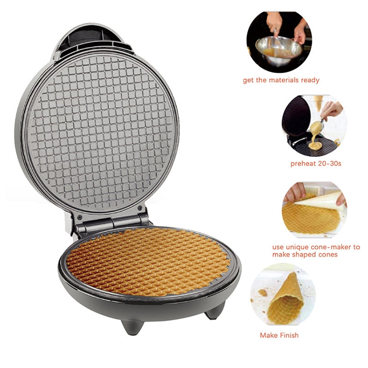 Electric Egg Roll Maker DIY Ice Cream Cone Machine Crispy Omelet Machine Pancake Machine, UK Plug - Home & Garden by buy2fix | Online Shopping UK | buy2fix