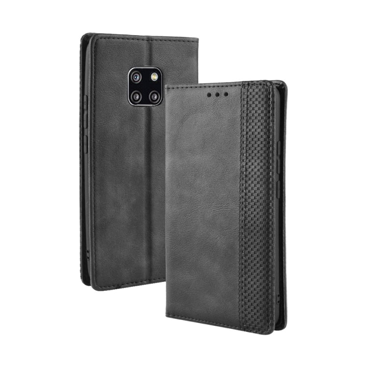 Magnetic Buckle Retro Texture Horizontal Flip Leather Case for Huawei Mate 20 Pro, with Holder & Card Slots & Wallet (Black) - Mobile Accessories by buy2fix | Online Shopping UK | buy2fix