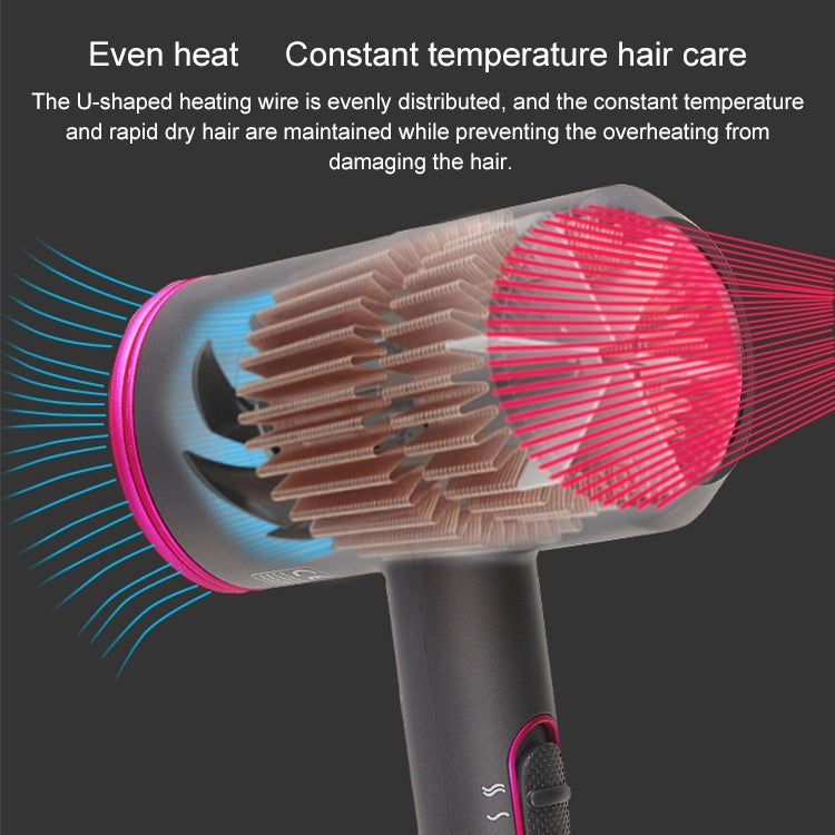 High-power 2000W Anionic Cold Hot Air Constant Temperature Hair Dryer, EU Plug(Red + Grey) - Home & Garden by buy2fix | Online Shopping UK | buy2fix