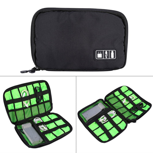 Portable Travel Organizer Storage Collection Bag Case Pouch Digital Gadget Electronic Accessories, Size: 25.7*18.5*1.2cm(Black) - Home & Garden by buy2fix | Online Shopping UK | buy2fix