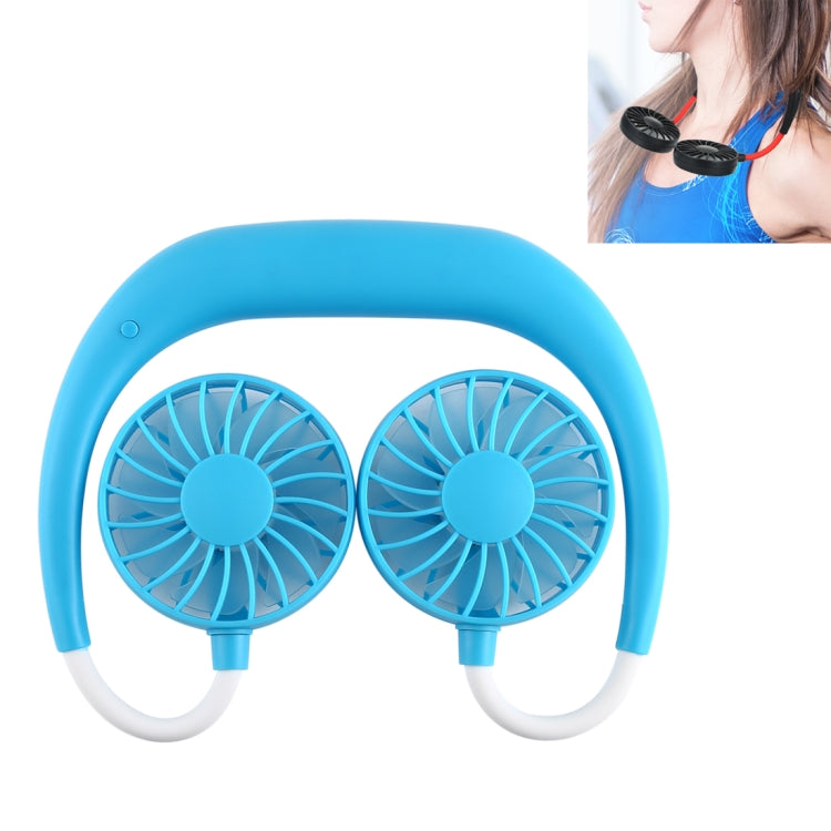 Multi-function Portable Adjustable Wearable Sport Fan(Blue) - Consumer Electronics by buy2fix | Online Shopping UK | buy2fix