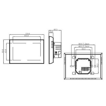 BHT-8000-GALW-SS Brushed Stainless Steel Mirror Control Water Heating Energy-saving and Environmentally-friendly Smart Home Negative Display LCD Screen Round Room Thermostat with WiFi - Consumer Electronics by buy2fix | Online Shopping UK | buy2fix