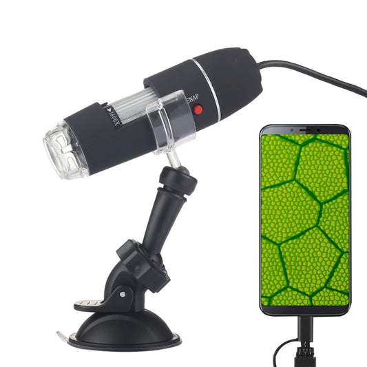 1600X Magnifier HD 0.3MP Image Sensor 2 in 1 USB Digital Microscope with 8 LED & Professional Stand - Digital Microscope by buy2fix | Online Shopping UK | buy2fix