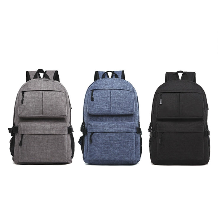 Universal Multi-Function Oxford Cloth Laptop Shoulders Bag Backpack with External USB Charging Port, Size: 46x32x12cm, For 15.6 inch and Below Macbook, Samsung, Lenovo, Sony, DELL Alienware, CHUWI, ASUS, HP(Blue) - Backpack by buy2fix | Online Shopping UK | buy2fix