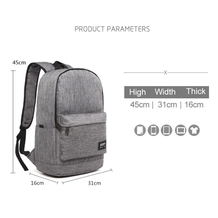Universal Multi-Function Oxford Cloth Laptop Shoulders Bag Backpack with External USB Charging Port, Size: 45x31x16cm, For 15.6 inch and Below Macbook, Samsung, Lenovo, Sony, DELL Alienware, CHUWI, ASUS, HP(Grey) - Backpack by buy2fix | Online Shopping UK | buy2fix