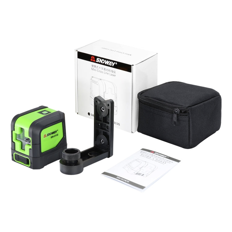 SNDWAY SW-311G Laser Level Covering Walls and Floors 2 Line Green Beam IP54 Water / Dust proof(Green) - Consumer Electronics by SNDWAY | Online Shopping UK | buy2fix