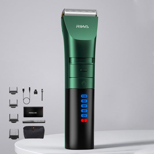 Original Xiaomi Youpin RIWA Electric Hair Clipper RE-6110 Full Body Washing Rechargeable Variable Speed Hair Trimmer(Green) - Hair Trimmer by Xiaomi | Online Shopping UK | buy2fix