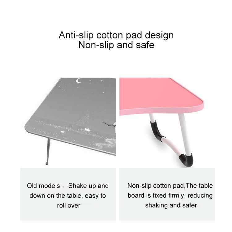 W-shaped Non-slip Legs Pattern Adjustable Folding Portable Laptop Desk with Card Slot (Sea Island) - Computer & Networking by buy2fix | Online Shopping UK | buy2fix