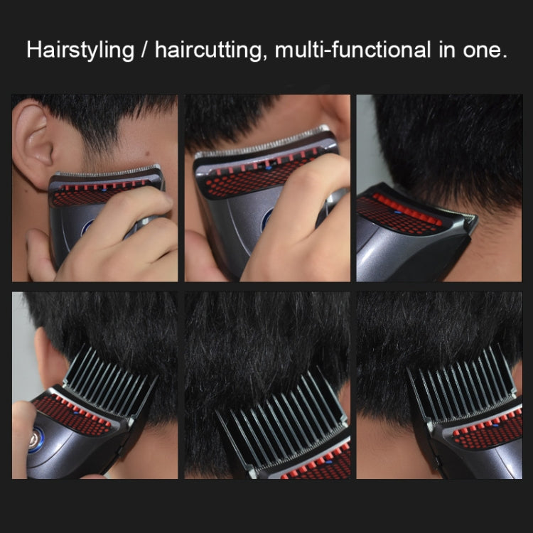 HJ-2019 Men Electric Shaver Fader Self-help Hair Clipper with Cloth + Sponge, Standard Version, CN Plug - Hair Trimmer by buy2fix | Online Shopping UK | buy2fix