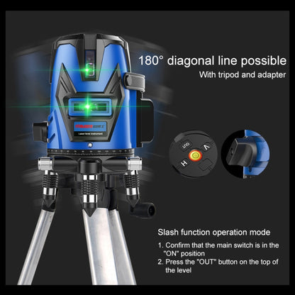 MBOOS LD Blue Light 2 Line Outdoor Laser Level Instrument with Suitcase & 1m Tripod - Consumer Electronics by buy2fix | Online Shopping UK | buy2fix