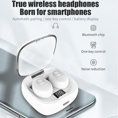 XG-8 TWS Digital Display Touch Bluetooth Earphone with Magnetic Charging Box(White) - TWS Earphone by buy2fix | Online Shopping UK | buy2fix