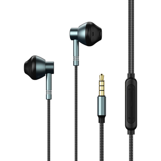 REMAX RM-201 In-Ear Stereo Metal Music Earphone with Wire Control + MIC, Support Hands-free(Tarnish) - Normal Style Earphone by REMAX | Online Shopping UK | buy2fix