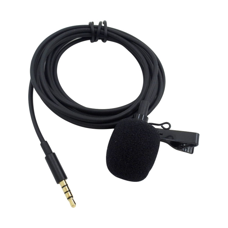 ZS0154 Recording Clip-on Collar Tie Mobile Phone Lavalier Microphone, Cable length: 1.2m (Black) - Microphone by buy2fix | Online Shopping UK | buy2fix