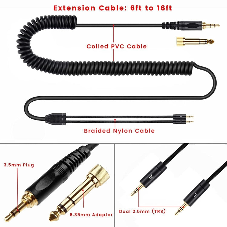ZS0228 Headphone Audio Cable for HIFIMAN HE400i HE560 1000 (Black) - Headset Accessories by buy2fix | Online Shopping UK | buy2fix