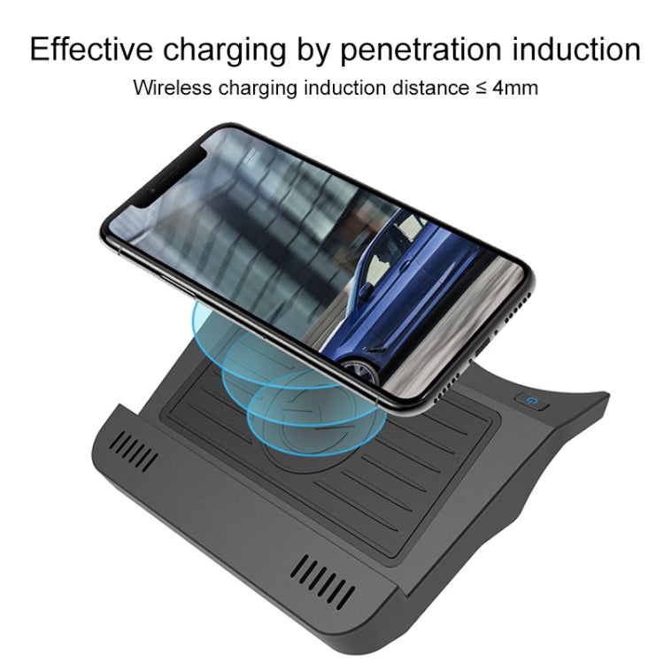 10W Car Fast Charging Wireless Charger for BMW 5 Series 2017-2021 / 6 Series 2018-2019, Left Driving (Black) - In Car by buy2fix | Online Shopping UK | buy2fix