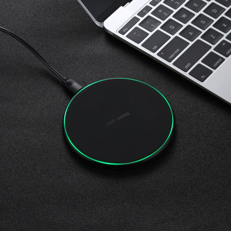 DC 9V 1.67A / 5V 1A Universal Round Shape Qi Standard Fast Wireless Charger with Indicator Light - Apple Accessories by buy2fix | Online Shopping UK | buy2fix